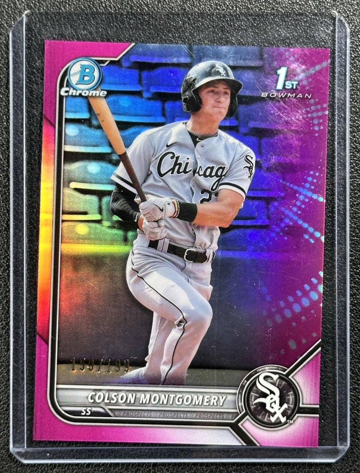COLSON MONTGOMERY 2022 BOWMAN CHROME #BCP-71 PROSPECT FUCHSIA REFRACTOR 150/199