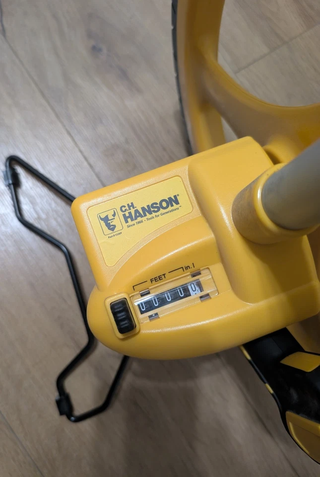 C.H. Hanson measuring wheel yellow aluminum wheel diameter 13" PN 11269 USA - Image 3 of 4