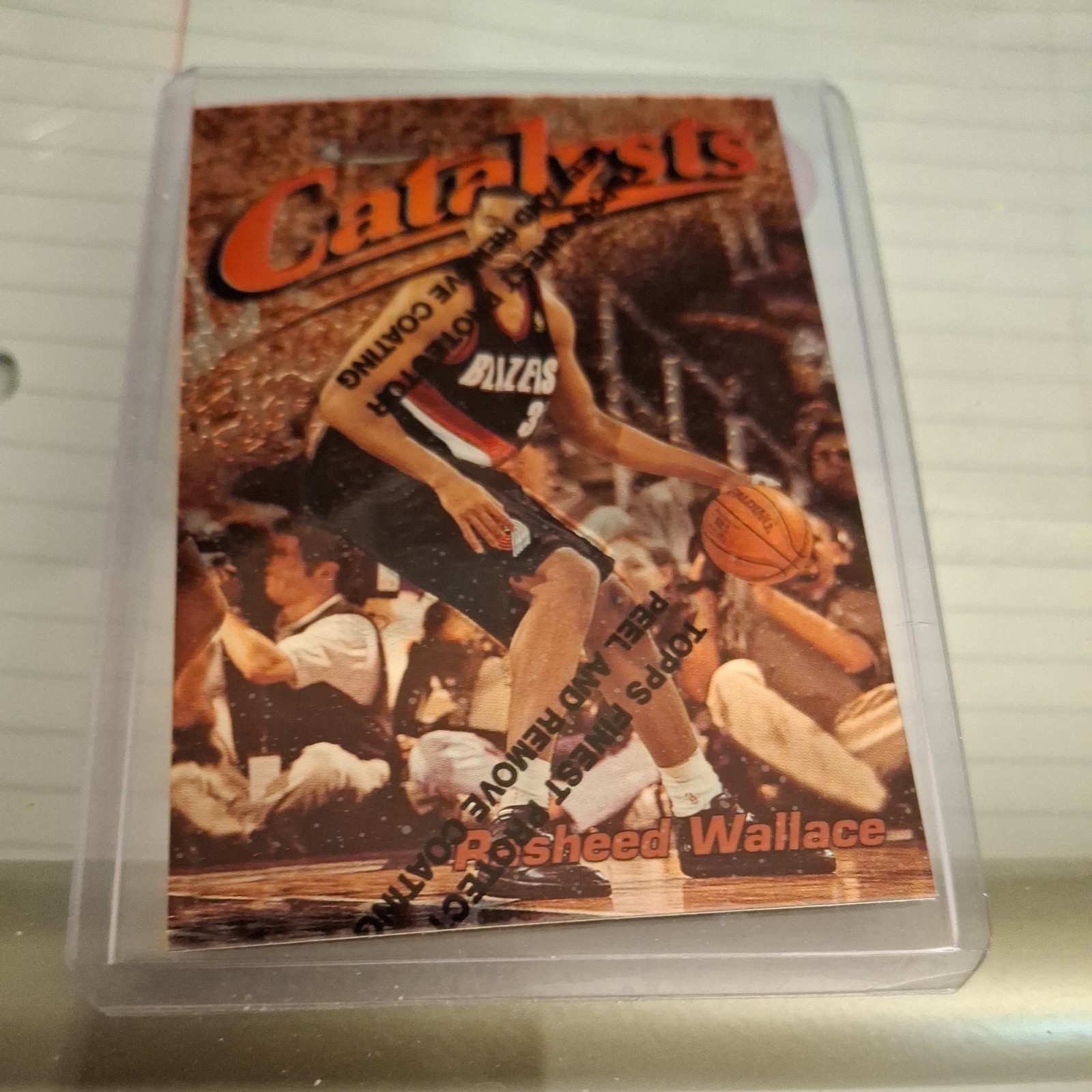 1997-98 Topps Finest Catalysts  W/ Film Rasheed Wallace Blazers #58 A1