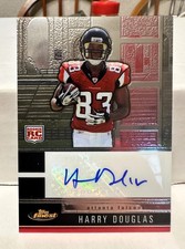 2008 Topps Finest HARRY DOUGLAS Rookie Auto Atlanta Falcons