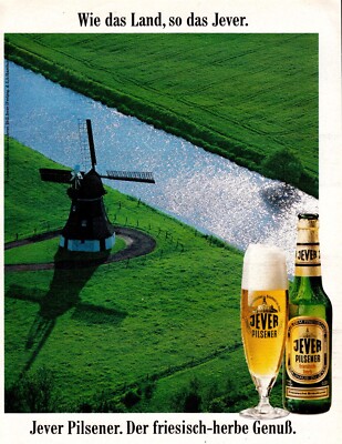 3w22548/ Alte Reklame aus 1987   Wie das Land, so das JEVER.