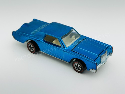 Hot Wheels Redline CUSTOM CONTINENTAL Blue US White Interior Very Nice !!!