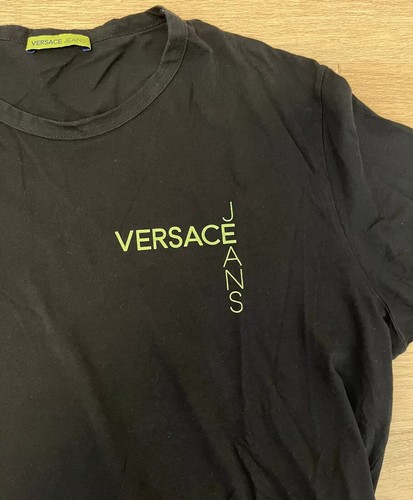 Versace Jeans Men T-Shirt Black 100% Cotton Size IT 56 - Picture 2 of 5