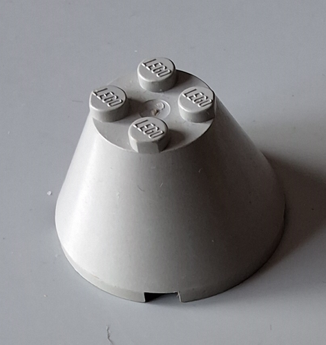 Lego Kegel Zylinder 3943a alt hellgrau ohne Kreuzloch 4x4x2 Zubehör
