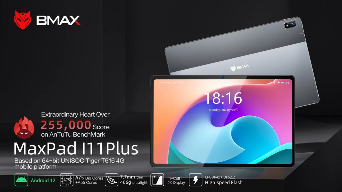 BMAX l11 Plus 128GB タブレット BMAX i11 Plus Tablet 8GB RAM 128GB ROM 10.4 Inch Android 12