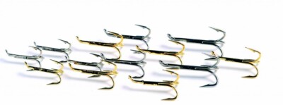 Veniard Esmond Drury Drillinge Fliegenbindehaken Nickel, Gold oder Schwarz