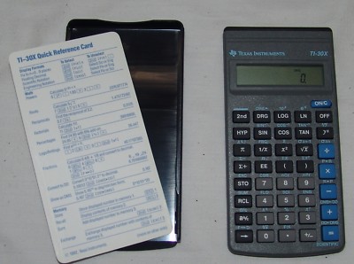 Texas Instruments TI-30X Calculator Works w/ Quick Reference Card