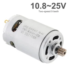 RS550 DC Motor 10.8V-25V 9 Tooth Single Speed Replacement Micro Motor