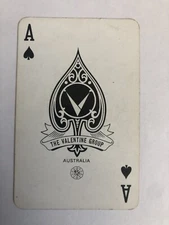 Rare Australia Valentine ACE. Geometry Poker Pattern Vintage Swap Playing Card