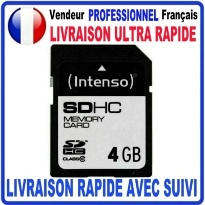 carte sd 4 go SDHC sd card 4 Go Classe 10 INTENSO Dispo aussi 8 et 64 Go