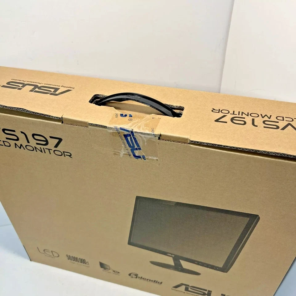 ASUS VS197D-P 18.5" Wide Screen LCD Monitor 50,000,000:1 High Contrast SmartView - Image 2 of 3