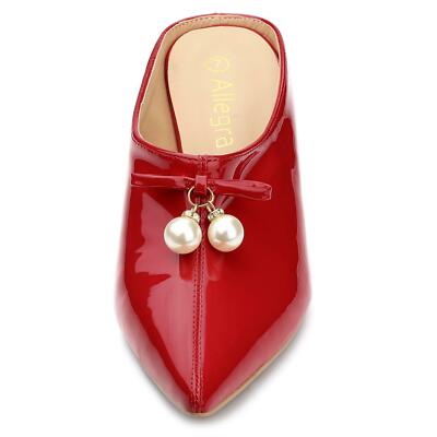 Allegra K Mules Talons Épais Bout Pointu Pour Femmes - Élégantes Slip-On Sans Lacets