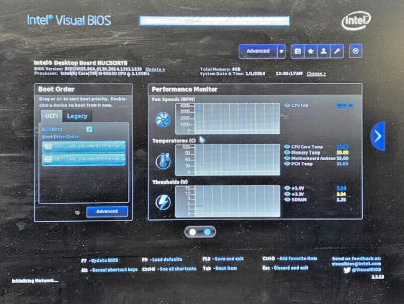 Intel NUC NUC5I3RYB Mini PC - Intel i3-5010U - 8GB RAM - NO SSD (OFFERS OK) - Image 2 of 3
