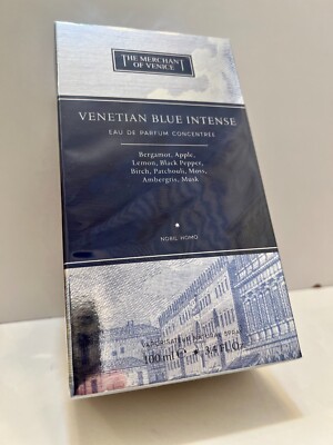 The Merchant of Venice Venetian Blue Intense 3.4 oz / 100 ml EDP New-Damaged Box