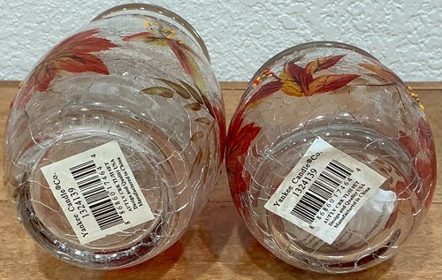 Yankee Candle- "AUTUMN LEAVE CRACKLE" Tealight Set *NIB* (Set of 2) NOS #1324139 - Picture 4 of 7
