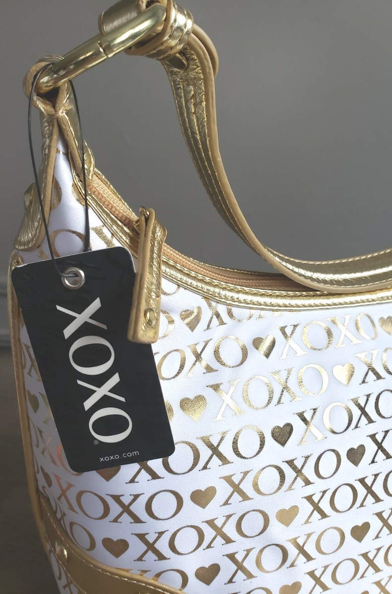 XOXO Shoulder Bag Women's Faux Leather Gold Foil Y2K 10x8 XOXO Shoulder Bag Women's Faux Leather Gold Foil Y2K 10x8