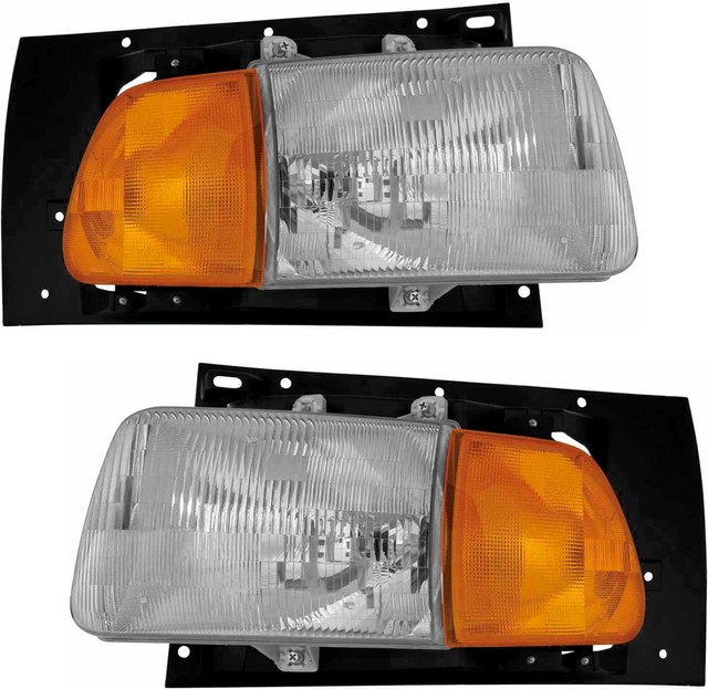 Headlights Headlight Assembly w/Bulb Pair Set for 9909 Sterling A9500