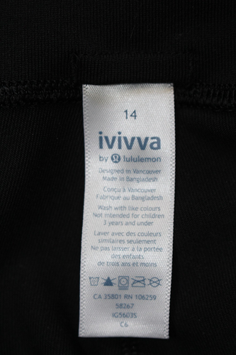 Ivivva by Lululemon Girls Black/ Blue Full Length Leggings Sz 14 lot of 2 EUC - Picture 13 of 23
