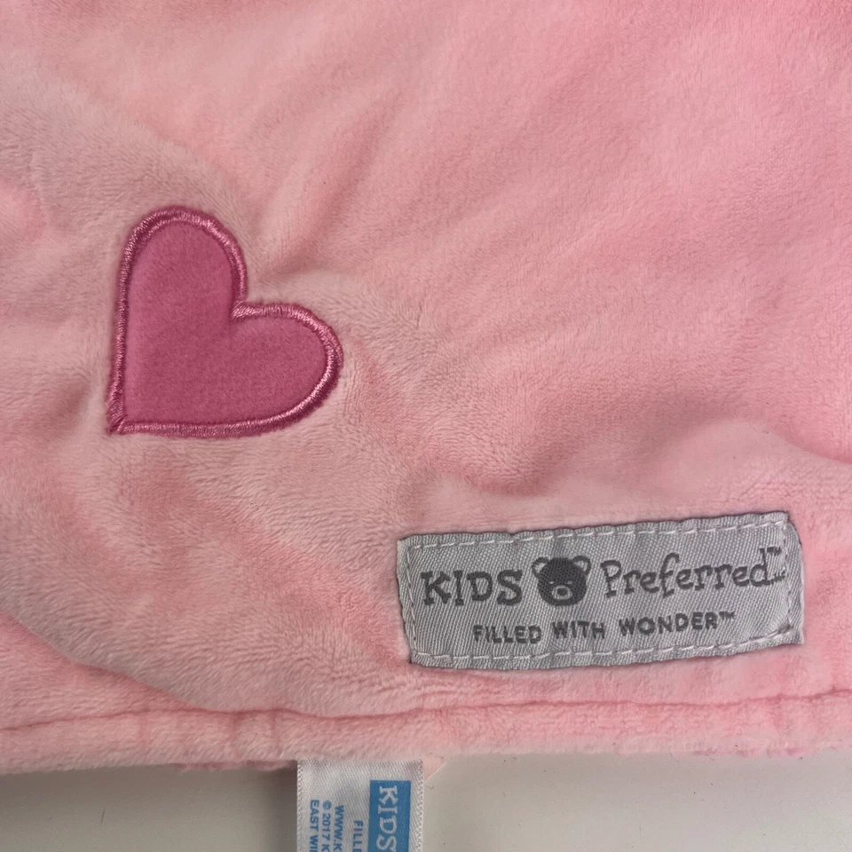 Manta de seguridad de oso de peluche rosa preferido para niños Lovey Heart llena de maravilla Foto 2 de 4
