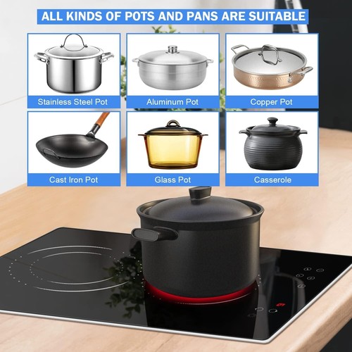 2 Burner Hardwired Ceramic Cooktop - Fast Heating & Safety Features - Picture 8 of 10