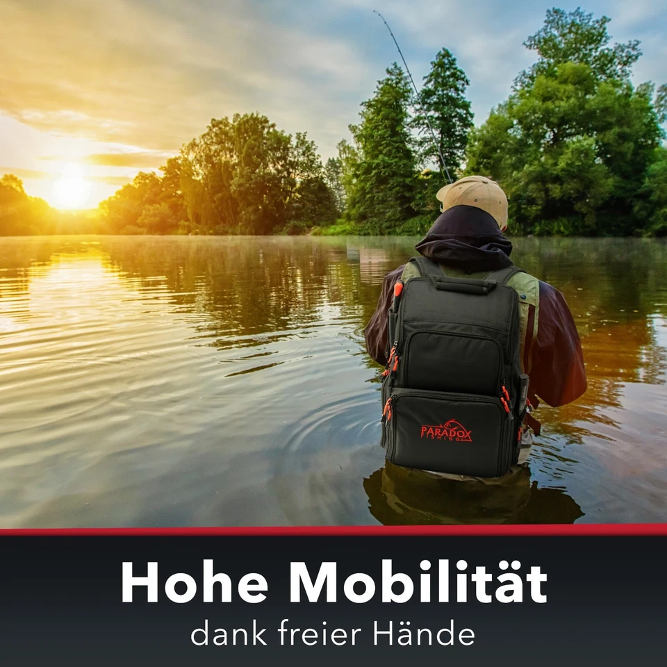 Paradox Fishing Angelrucksack mit Boxen I Angeltasche Rucksack Angeln - Bild 3 von 4