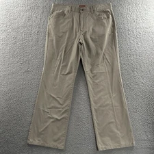 Perry Ellis Portfolio Mens Pants Beige 36x30 Vintage Twill 5 Pocket Straight Leg