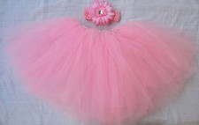 Baby Pink Tutu Skirt Ballet Dance Tulle Girl  Headband