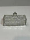 Vintage Federal Glass Clear Windsor Pattern Butter Dish Replacement Lid Only