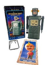 1997 MASUDAYA MINI RADICON ROBOT WIND UP PLASTIC ROBOT TOY In Box  