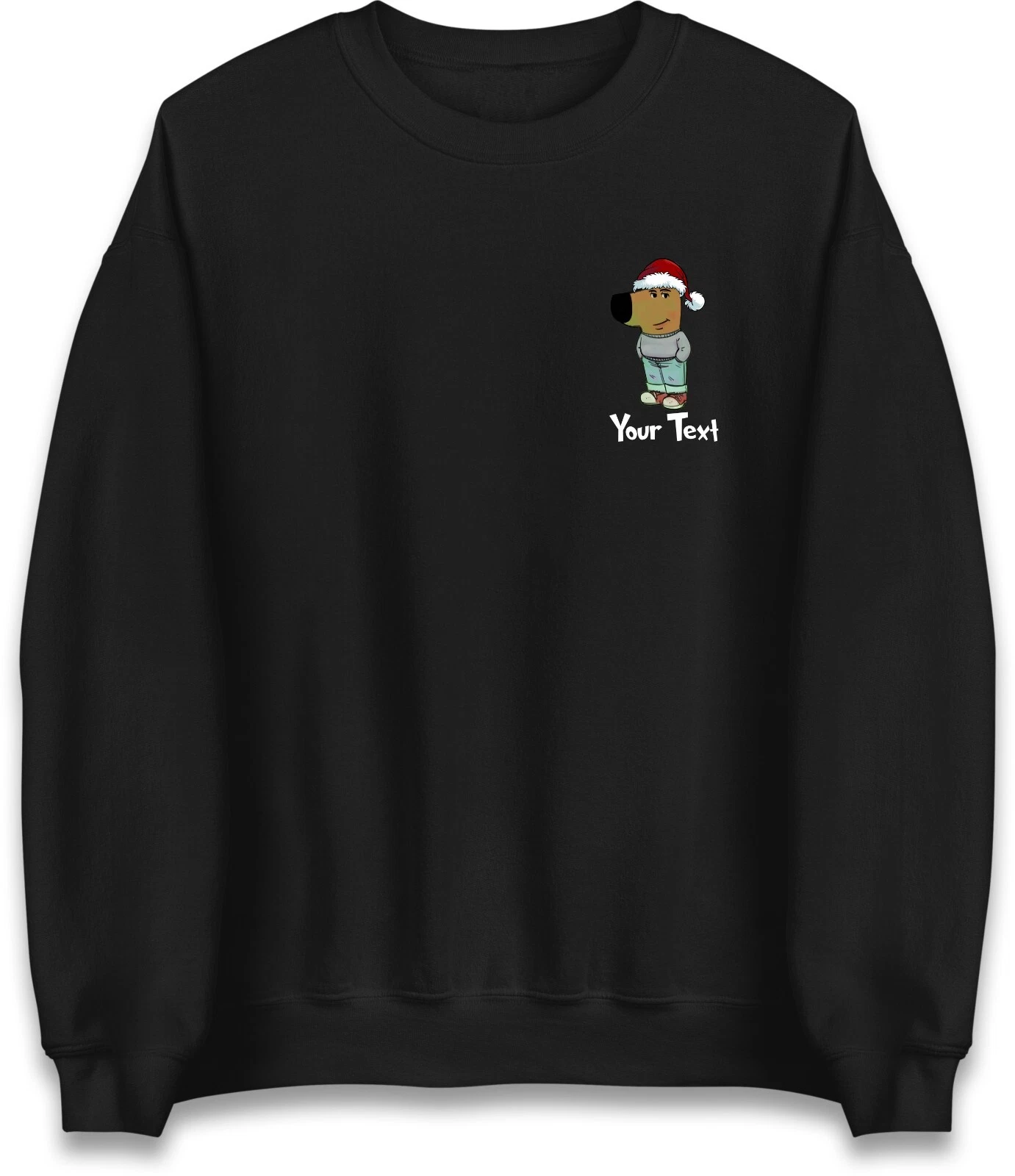Personalized Chill Guy Christmas Left Chest Printed Sweatshirt