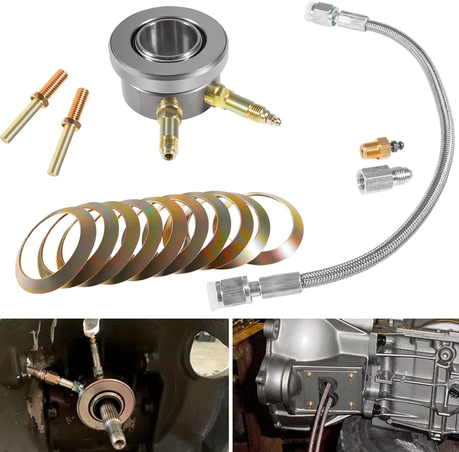 82876 T5 Stock Clutch Hydraulic Throwout Bearing Hose Kit For GM eBay