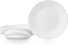 Vitrelle 8-Piece Appetizer Plates Set, Triple Layer Glass and Chip Resistant,...
