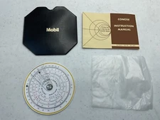 VINTAGE Mobil Oil Complete Concise Circular Slide Rule No 28 N Made in Japan NOS