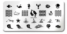 NEW NJX 004 DIY Manicure Nail Art Stamp Template Ocean Design Image Plate