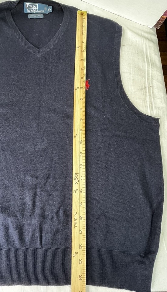 Polo Ralph Lauren Sweater Vest Size XL Mens Pima Cotton V Neck Golf