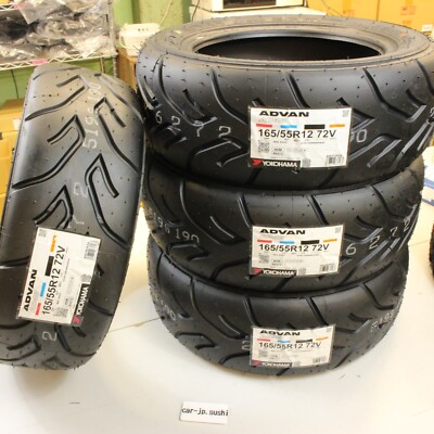Yokohama Tire 4-Set 165/55R12 72V ADVAN A048 M Compound S-Tires