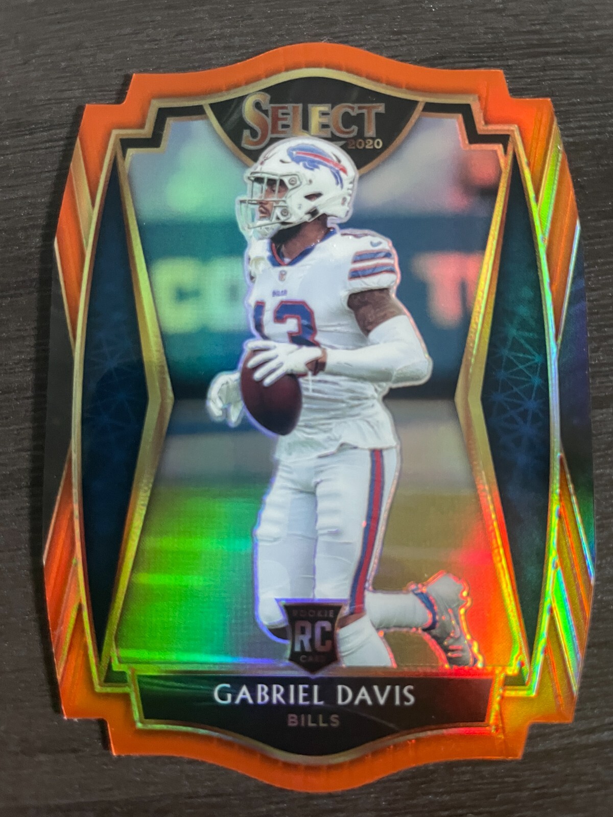 2020 Panini Select Gabriel Davis RC Premier Level Die Cut Orange Prizm #182