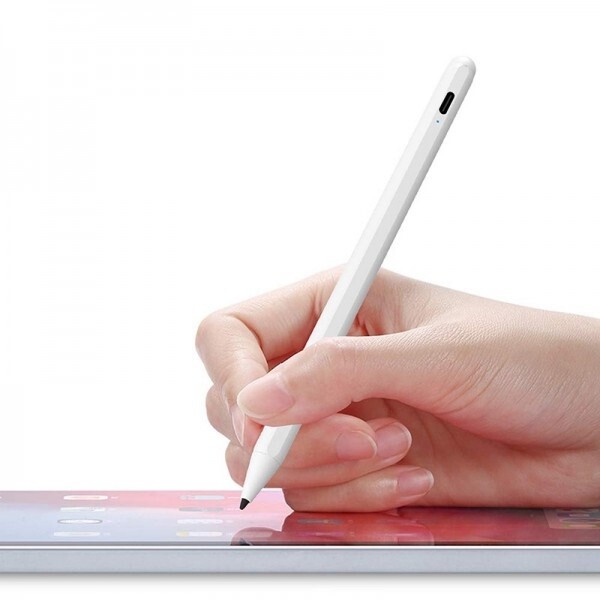 LÁPIZ TÁCTIL STYLUS CON ALTA-PRECISIÓN 1,5MM PUNTA FINA RECARGABLE BLANCO
