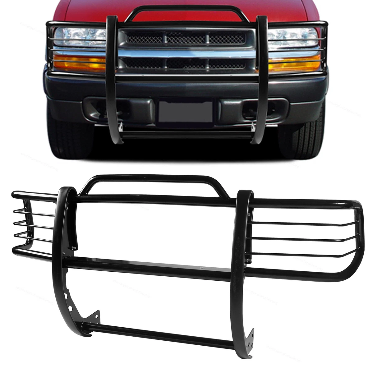 Fit 98 04 S10 Blazer Sonoma Jimmy Envoy Steel Brush Grille Guard Bumper in Black