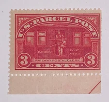 Travelstamps: 1912-13 U.S. STAMP PARCEL POST Q3 Railway Clerk 3cent MNH OG