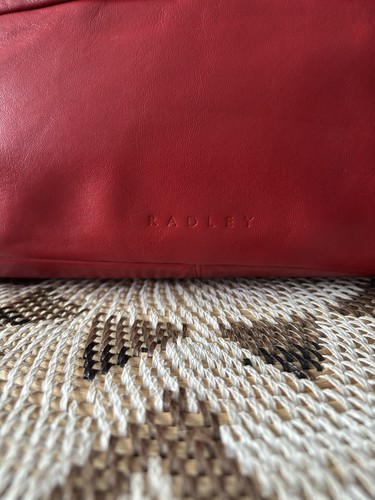 Bellissima borsa a mano RADLEY LONDON in pelle rossa, borsa a mano - Foto 2 di 11