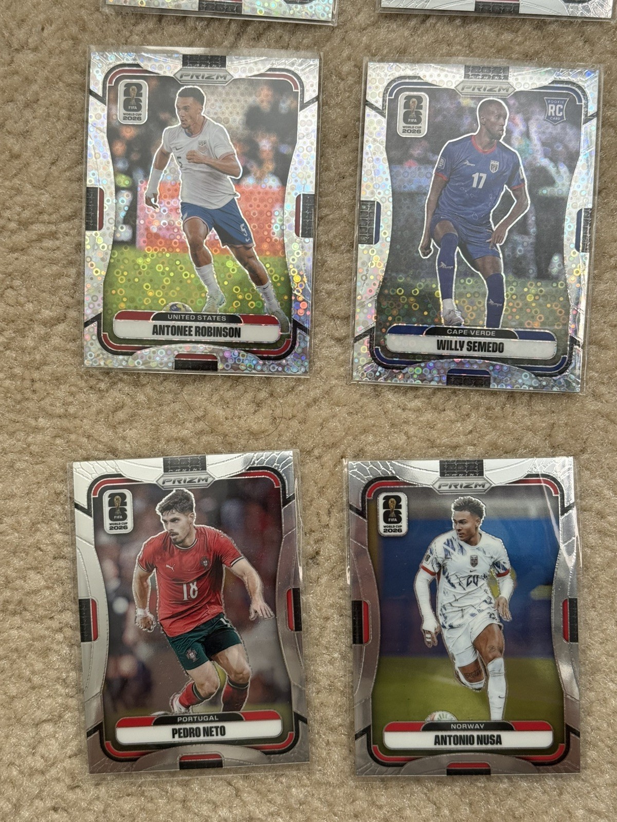 2026 Panini Prizm World Cup Soccer 15 Card Lot Gakpo Ramos Nusa Rookie RC Disco view 3