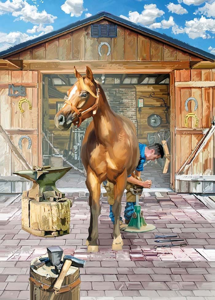 Birthday Card - Horse Blacksmith Farrier - Country Cards NEW