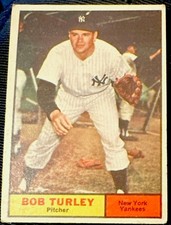 1961 Topps #40 Bob Turley New York Yankees mid-level EX++