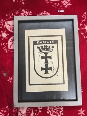 Deutsche Pfadfinder, seltenes gerahmtes Emblem, OOAK, DANZIGER ZWEIG