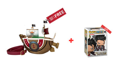  ️BUY1GET1 One Piece Thousand Sunny Ship Crossbody Bag + Pop! Snake-Man Luffy