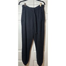 SKIMS Cozy Knit Pants Black Lounge Joggers Fuzzy Size S Teddy Loungewear