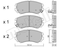 Metelli Bremsbelagsatz, Scheibenbremse 22-0503-0 FüR Dr Hyundai Kia