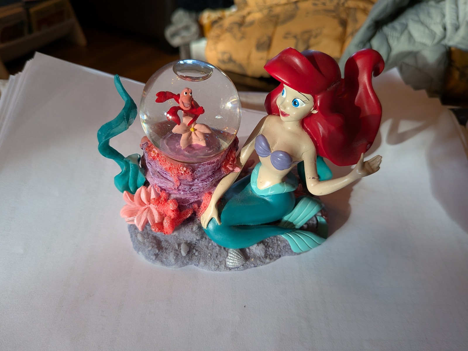 Disneyland Paris The Little Mermaid Ariel Snow Globe