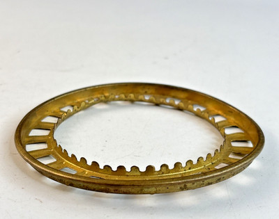 Antique Brass Oil Lamp Ball Shade Ring Holder 4 1/8'' fitter w 3''Center Hole